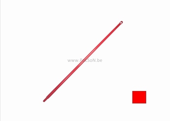 Monobloc kunststof steel 150cm ø32mm met schroefdraad ROOD