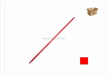 Monobloc kunststof steel150cm ø32mm met schroefdr.ROOD 10st.