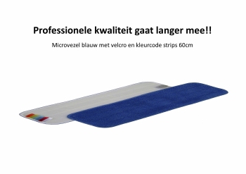 Mop Microvezel 60 x 13 cm blauw