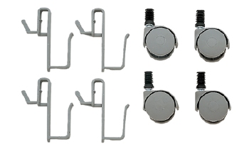 Set van 4 wielen voor emmer rechthoekig 20 l / milieubox