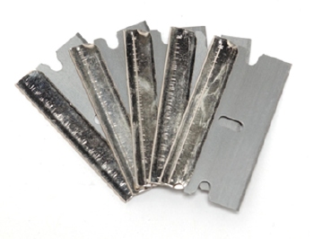Vervangmes voor schraper - 4 cm - set 5 stuks