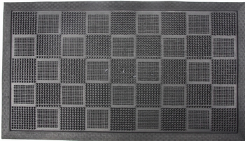 VOETMAT "HI LOW" ZWART 40 x 70 cm