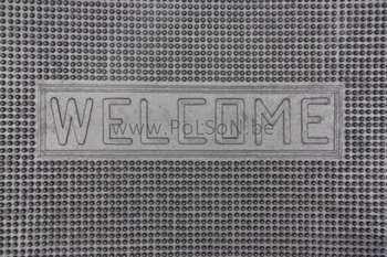 VOETMAT  "WELCOME" ZWART 35 x 49 cm