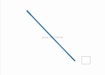 STEEL GLASVEZEL FOOD 1m40, Ø 23 mm, WIT