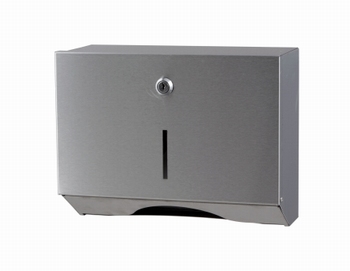 Basic Line handdoekdispenser klein in geborsteld RVS