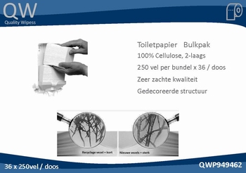 TOILETPAPIER BULKPACK CELLULOSE 2L - 9000 vel / doos