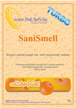 Biogene sanitairreiniger met super ontgeurend Orange 5L