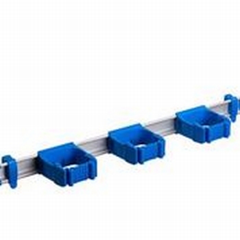 Toolflex One 54 cm rail met 3 x steelklemmen 1 set blau