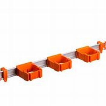 Toolflex One 54 cm rail met 3 x steelklemmen 1 set oranje