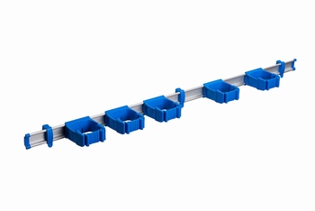 Toolflex One 94 cm rail met 5 x steelklemmen 1 set blauw