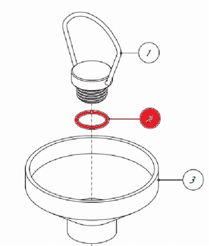 O-ring vuldop Spray-Matic 25L en 50L