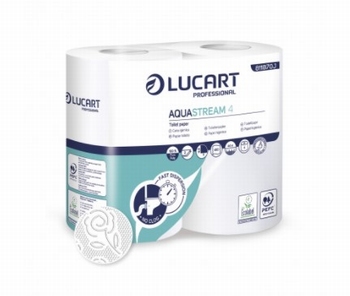 Toiletpapier 100% cell. 400vel 2lgs wit met motief 56 rol