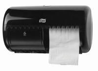 Tork Dispenser Toilet Paper Roll Twin Black