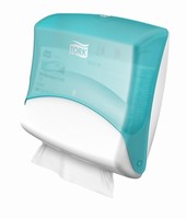 Tork Dispenser Wiper / Cloth Folded White / Turqoise