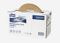 Tork Premium Cloth 530 Blue Folded