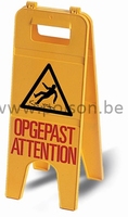 Seinbord dubbel "Opgepast/Attention"