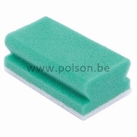 Schuurspons synthetisch - 13 x 7 cm - GROEN/WIT