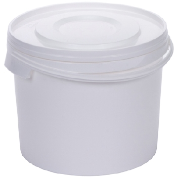 Emmer met deksel - 10,7 l - WIT