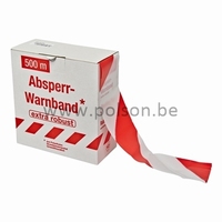 Markeerlint - 500 m x 8 cm - ROOD/WIT