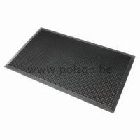 Rubber ringmat met rand 12,5 mm - 120 x 180 cm - GRIJS