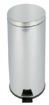 Pedaalemmer in mat RVS - 30 l