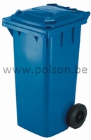 Mini container met 2 wielen - 140 l - BLAUW