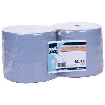 Maxi Multirol - recycled tissue - 2 laags - 370 m x 23.6 cm - BLAUW - 2 rollen