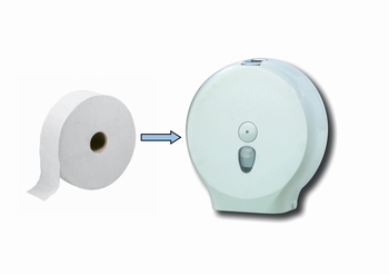 Jumbo toiletpapier 100% cellulose 2-laags wit / 6 rollen