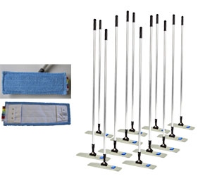 Mop blauw met pockets en kleurcodering 46 x 14 cm