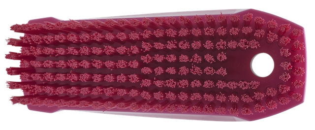 Nagelborstel polyester vezels hard - 40x50x130mm Roze