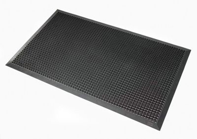 Rubber ringmat met rand 12,5 mm - 120 x 180 cm - GRIJS