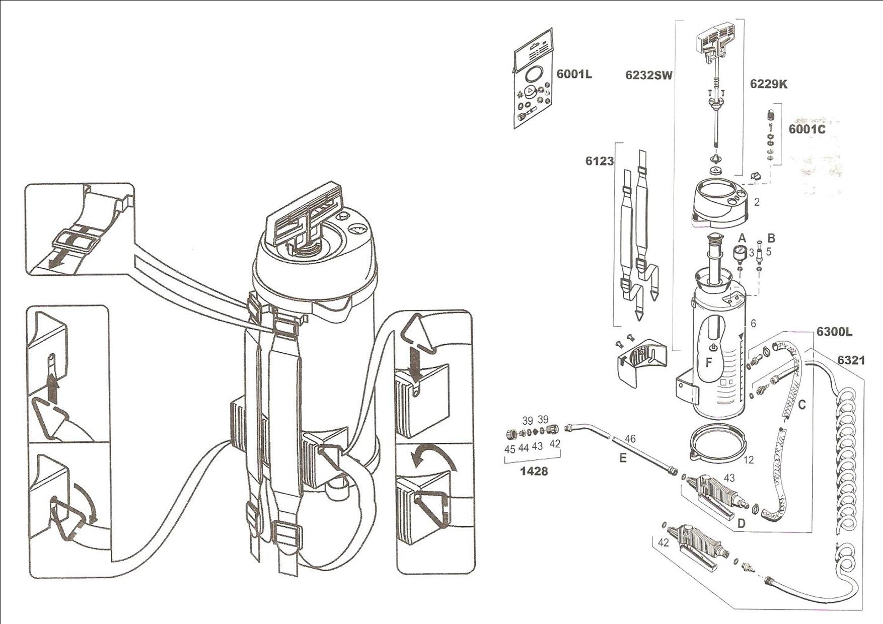 Spray-Master 10 l inox CA. Chemisch resistente dichtingen.