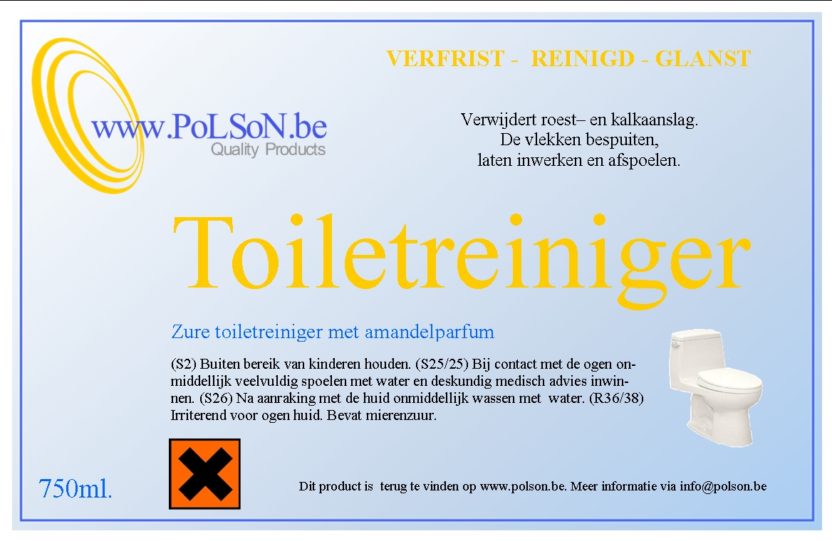 Toiletreiniger met amandelparfum 750ml doos 6st.