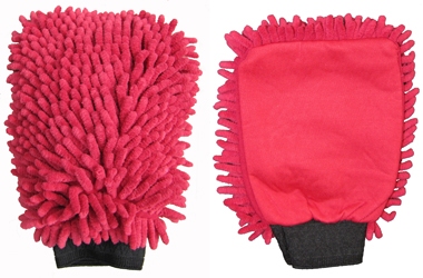 Washandschoen Microvezel ''Rasta'' rood