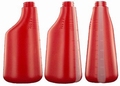 NIEUW: Fles 600 ml polyethyleen rood met schaalverdelingen e
