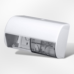 Toiletpapier dispenser wit dubbel vr std rollentjes