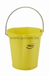 Emmer 6 liter: 255 x 257 x 246 mm. Geel