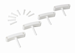 Haakjes voor ophangsysteem: polyamide Wit