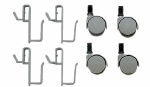 Set van 4 wielen voor emmer rechthoekig 20 l / milieubox