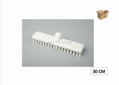 SCHUURBORSTEL HARD 30 cm WIT 6 st.