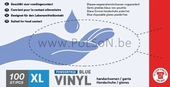 HANDSCHOEN VINYL BLAUW / 1000 X-LARGE (1x10 dispencers)