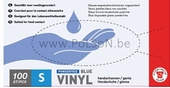 HANDSCHOEN VINYL BLAUW / 1000 SMALL (1x10 dispencers)