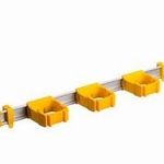 Toolflex One 54 cm rail met 3 x steelklemmen 1 set geel