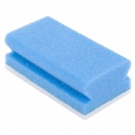 Schuurspons synthetisch - 13 x 7 cm - BLAUW/WIT