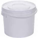 Emmer met deksel - 10,7 l - WIT