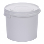 Emmer met deksel - 6,5 l - WIT