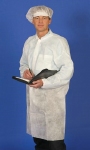 Non woven bezoekersjas - WIT