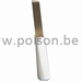 Spatel voor voedingsindustrie inox met wit handvat 2cm