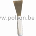 Spatel voor voedingsindustrie inox met wit handvat 6cm